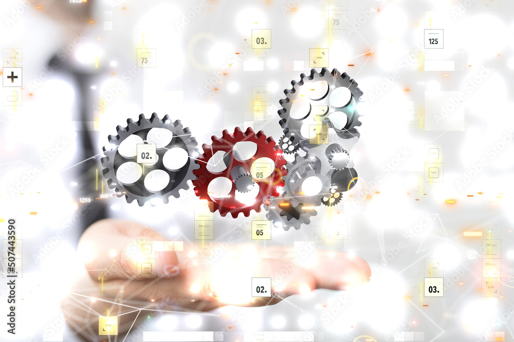gear Technology background. Big data concept gear Technology background. Big data concept