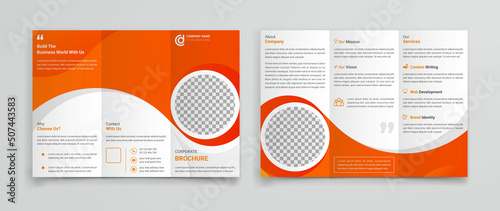 Professional corporate business agency modern and multipurpose creative consultant Tir-Fold Brochure template design
