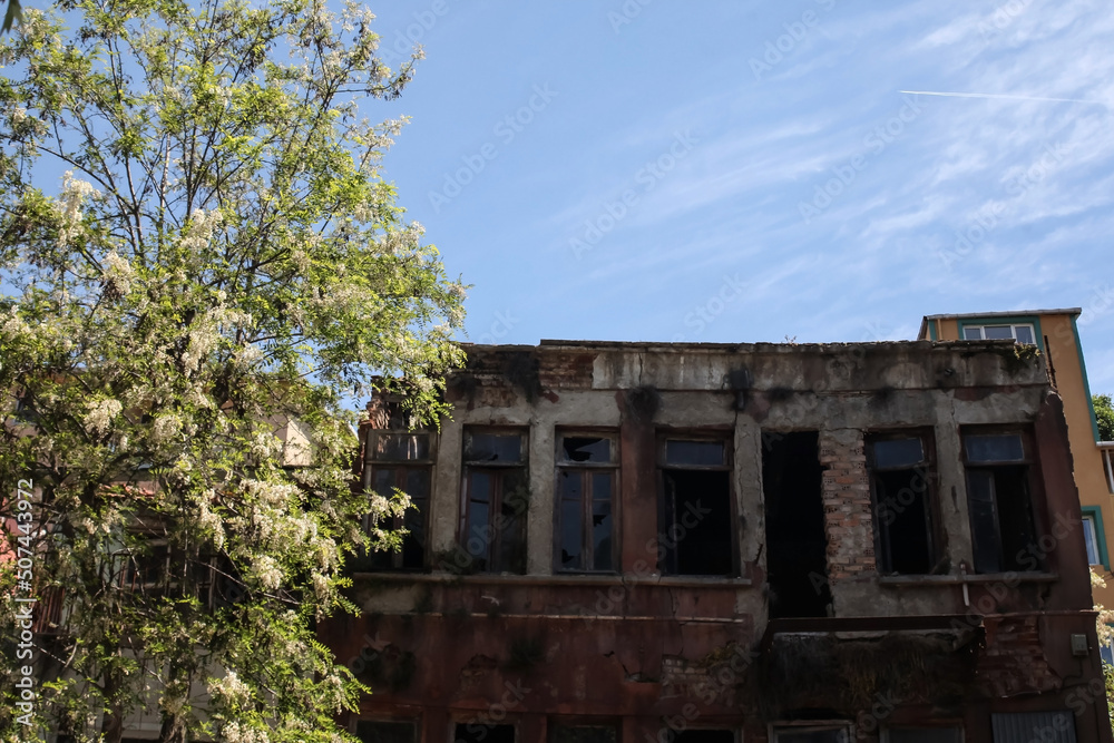 Burnt Old Stone House in Kuzguncuk