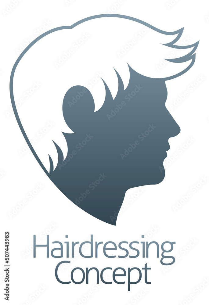 Man Head Hairdresser Barbershop Hair Salon Icon