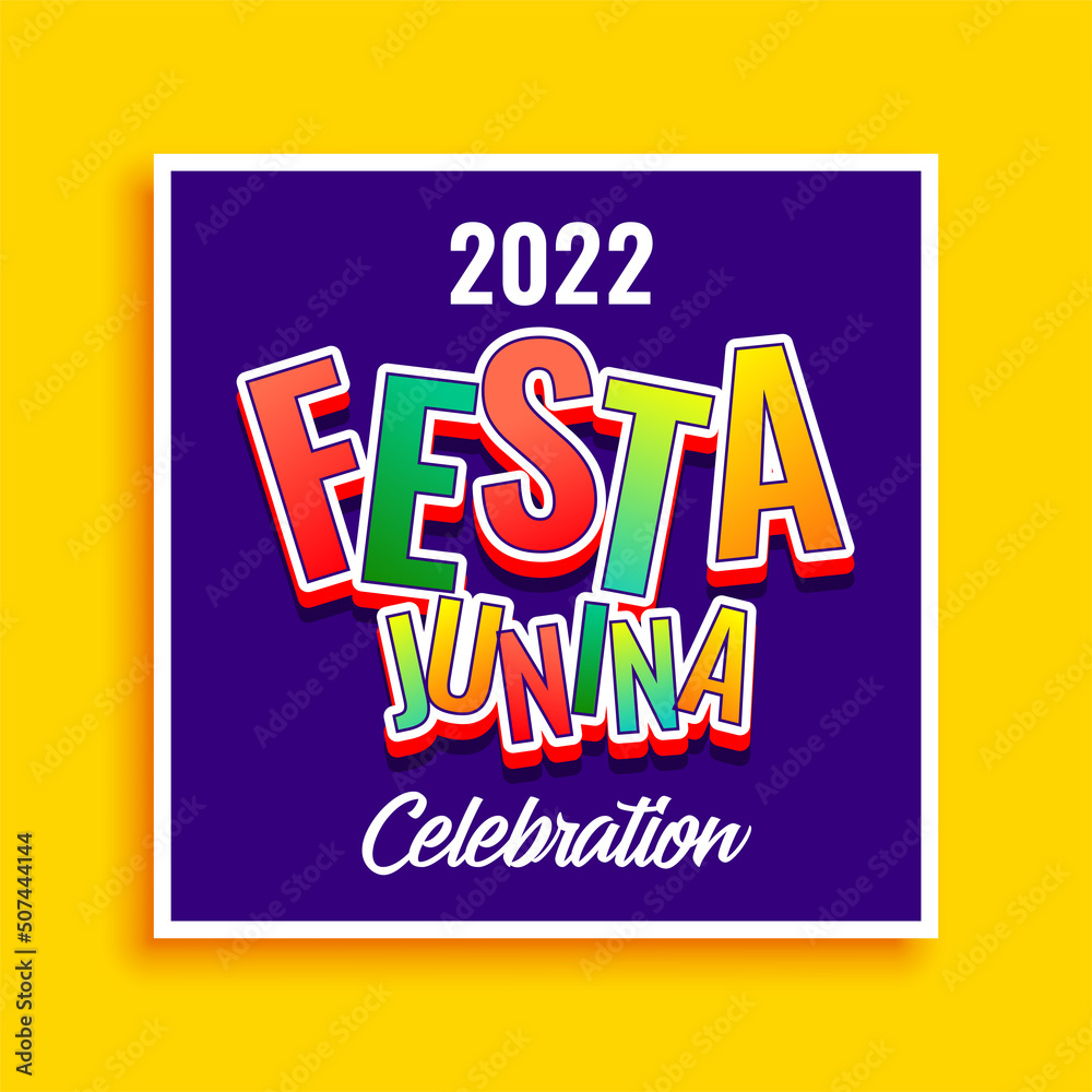 brazil festa junina celebration text banner design
