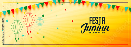 nice festa junina celebration banner design