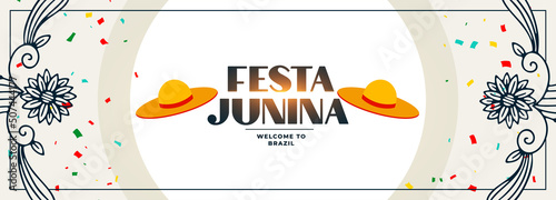 decorative festa junina celebration banner design