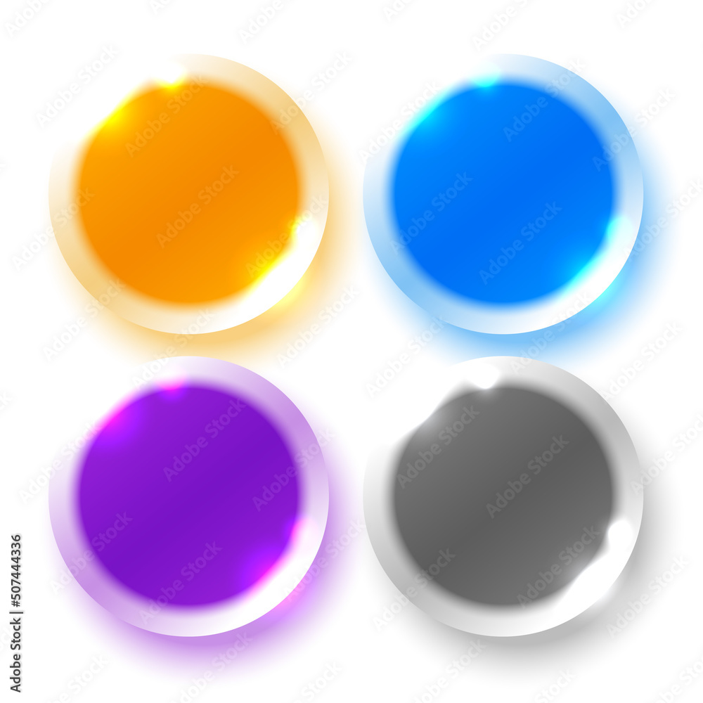 colorful circular buttons in glass style