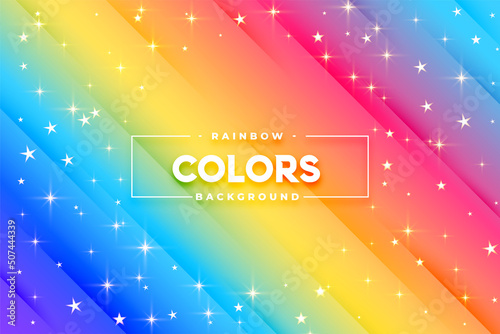 Fototapeta colorful rainbow colors background with sparkles
