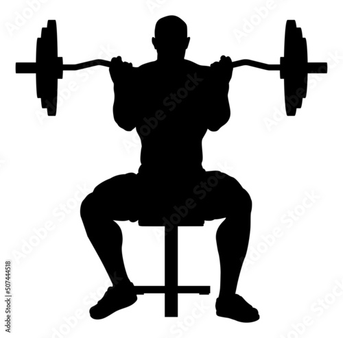 Weight Lifting Man Weightlifting Silhouette
