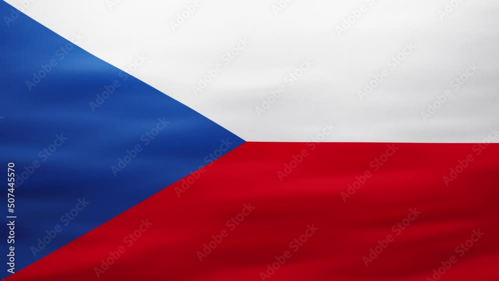 Wavy Czech flag in 4K, Texture Background of Flagpole. National flag of Czech Republic - Loop footage for travel company, presentation, screensaver or advertising. Wavy Czech flag in 4K, Texture Background of Flagpole. National flag of Czech Republic - Loop footage for travel company, presentation, screensaver or advertising.