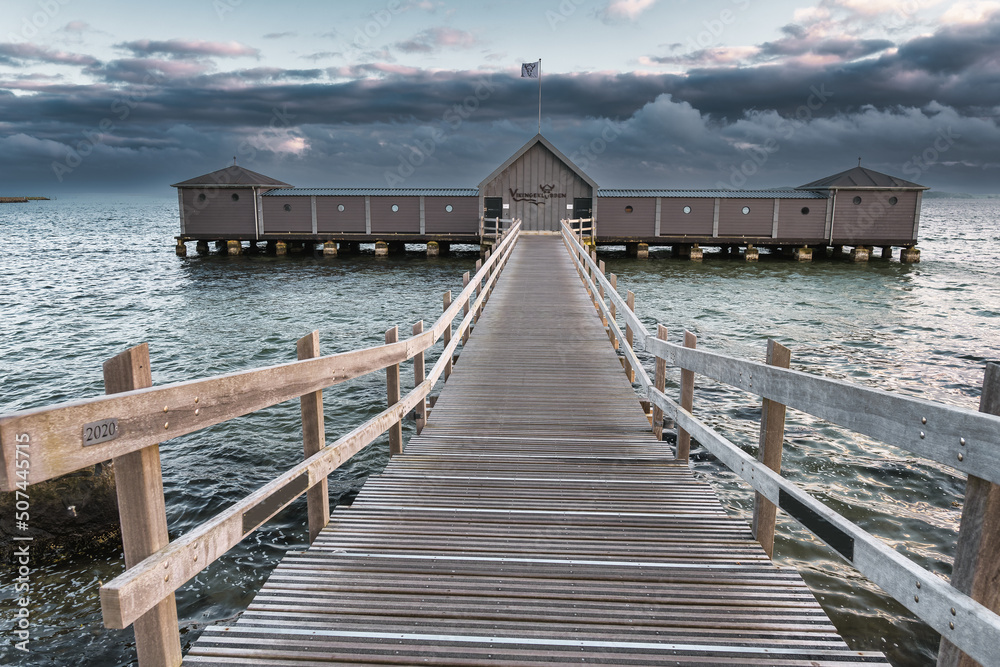 Viking outdoor swimming facility at the marina in Soenderborg, Denmark