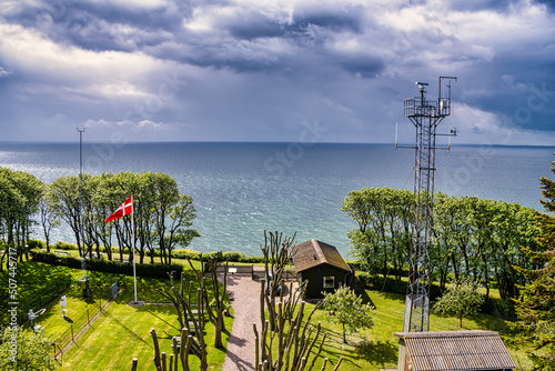 Obraz na plátně Kegnaes lighthouse watching station on Als in Denmark