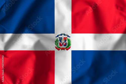 Flag of the Dominican Republic. State, national Flag of the Dominican Republic.