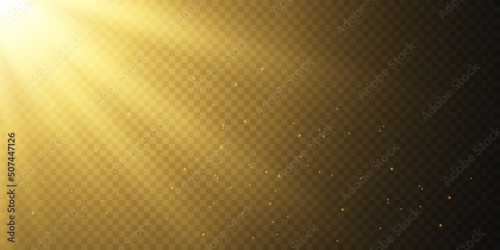 Set glow light effect with white sparks and golden stars shine with special light.White glowing light. Star Light from the rays. The sun is backlit. Bright beautiful star. Sunlight. EPS10. Set glow light effect with white sparks and golden stars shine with special light.White glowing light. Star Light from the rays. The sun is backlit. Bright beautiful star. Sunlight. EPS10.