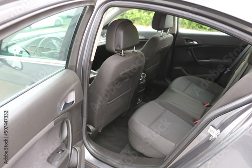 Auto interior with back seats. © Ustun
