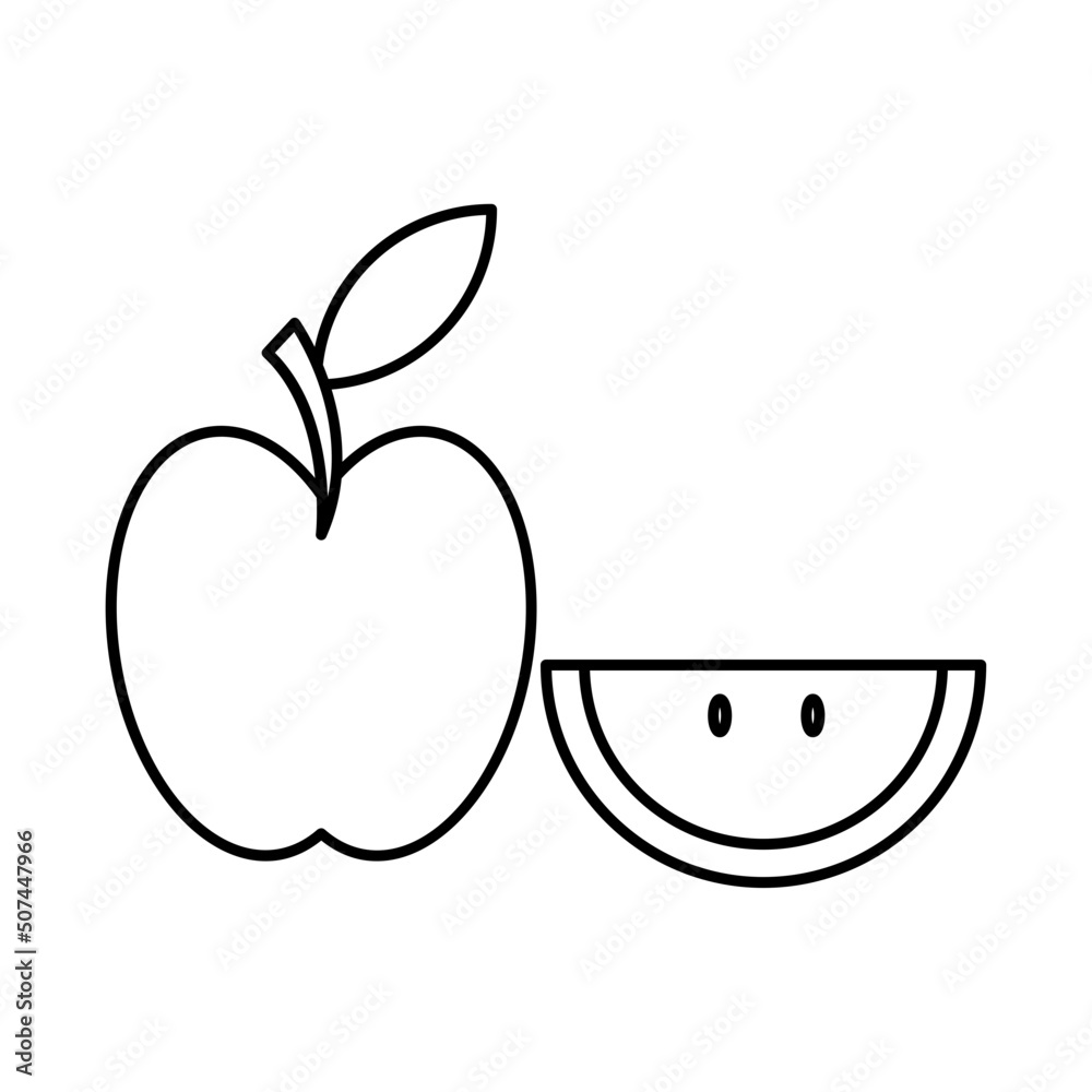 Obraz premium food and fruit icon