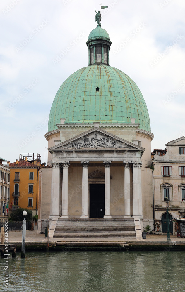 Big Dome of the church dedicated to San Simeon Piccolo in Venice Island in Italy