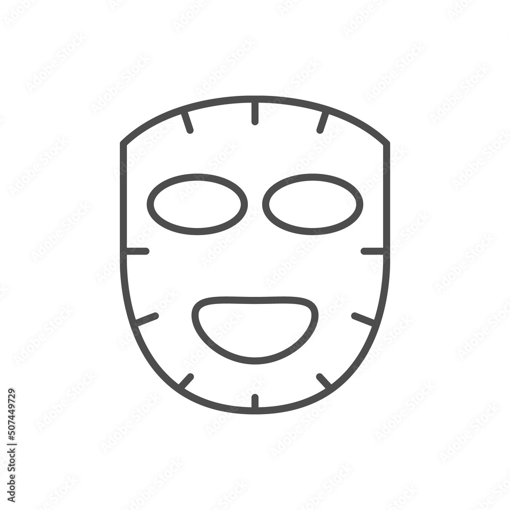 Cosmetology mask line outline icon
