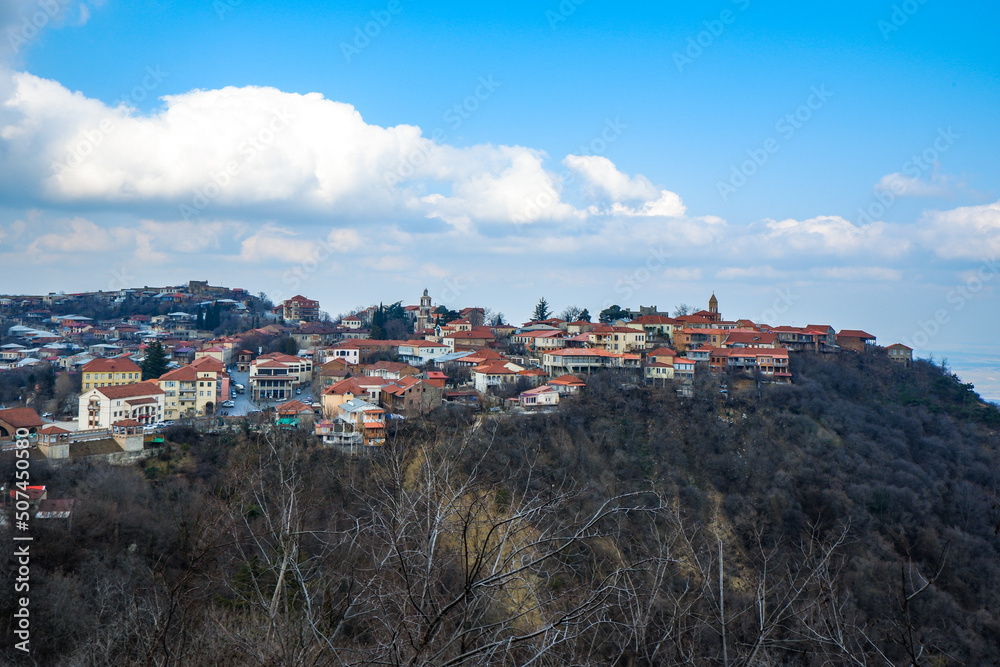 View of Sighnaghi town in Kaheti region of Georgia. View of Sighnaghi town in Kaheti region of Georgia.