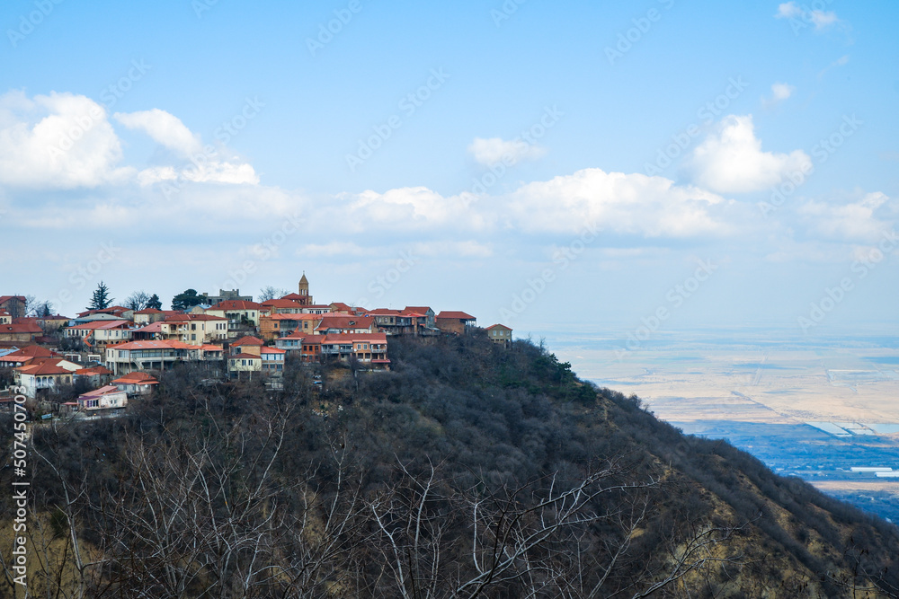 View of Sighnaghi town in Kaheti region of Georgia.