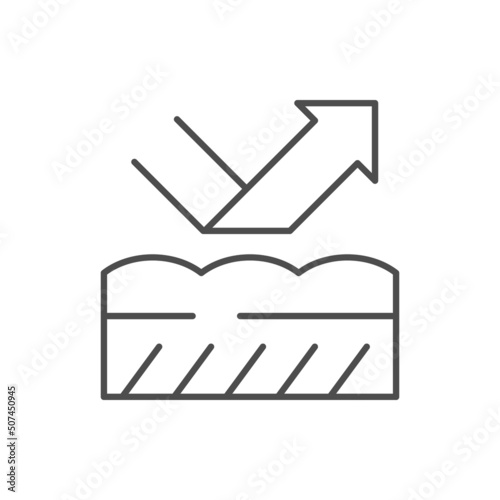 Skin protection line outline icon