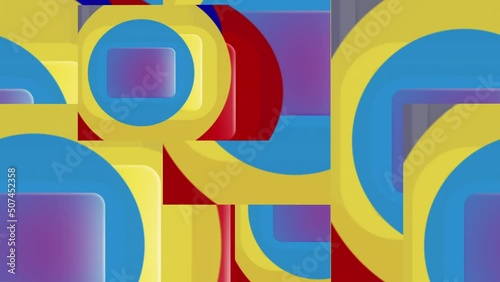 Abstract Multi Colored Geometry  Loop Background