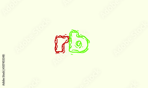 Alphabet letters Initials Monogram logo RB, BR, R and B