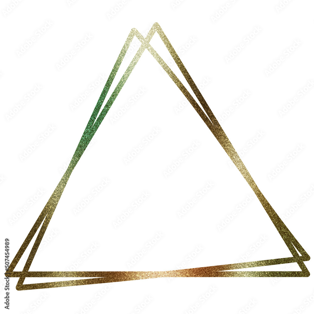 triangle Metallic Gold Glitter Frame Overlay triangle Metallic Gold Glitter Frame Overlay