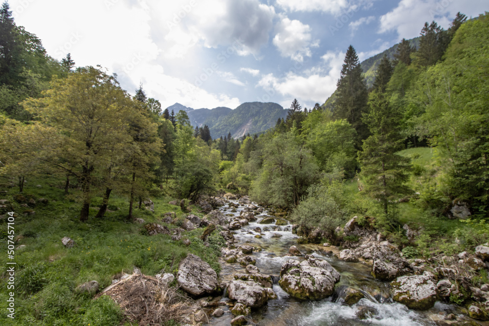 Fluss Soca in Slowenien