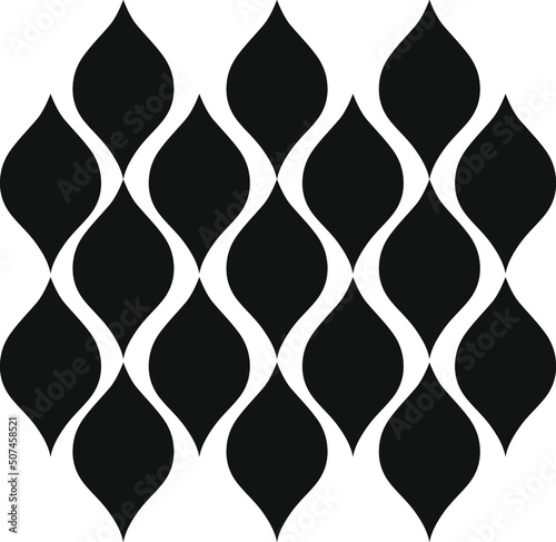  Steel Grid Monochrome Seamless Pattern Vector. Arabian Seamless Pattern
