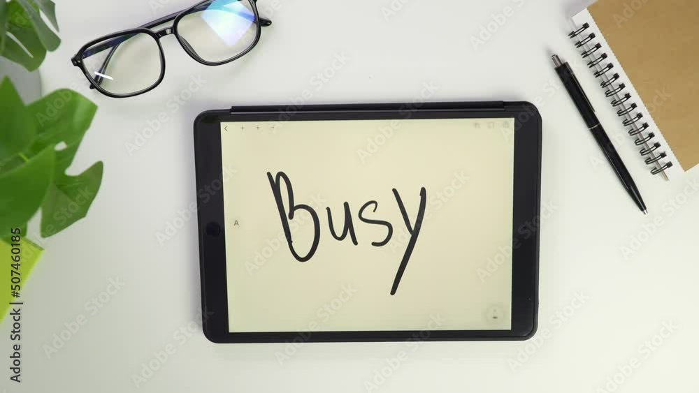busy work note Write text on tablet screen. Electronic pencil for widget notes. Modern reminder on screen. Top view of white desktop in office. Screen glasses. Pocket laptop for modern reminders. busy work note Write text on tablet screen. Electronic pencil for widget notes. Modern reminder on screen. Top view of white desktop in office. Screen glasses. Pocket laptop for modern reminders.