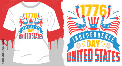 1776 Independence Day United States SVG T-Shirt Design Vector
