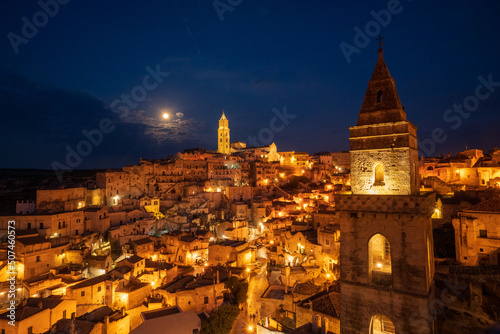 spectacular night view of Matera 