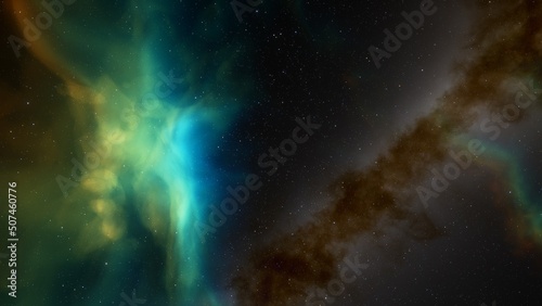 Fototapeta Naklejka Na Ścianę i Meble -  bright nebula, nebula in space, majestic red-purple nebula, beautiful space background 3D render