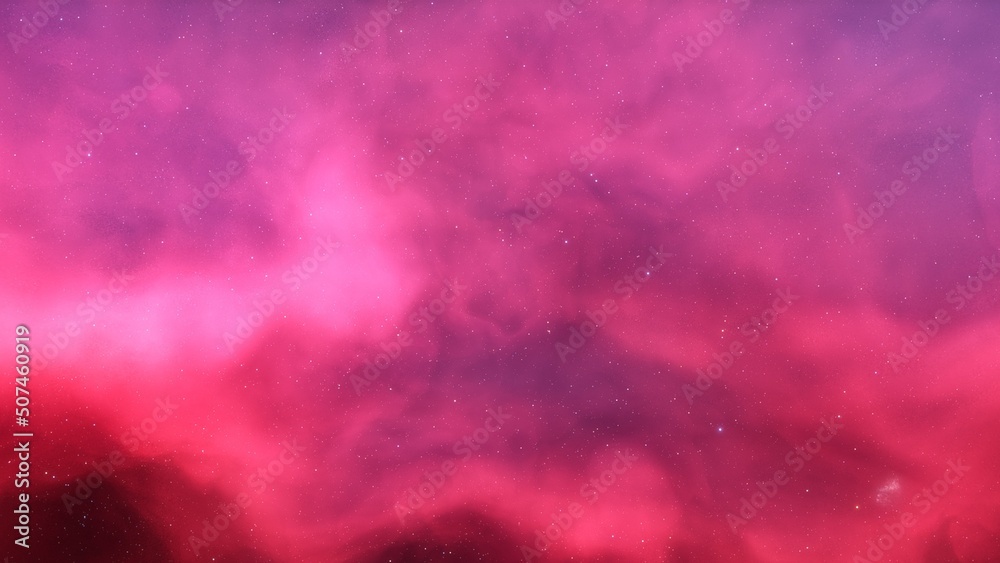 bright nebula, nebula in space, majestic red-purple nebula, beautiful space background 3D render