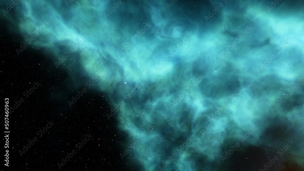 Fototapeta premium bright nebula, nebula in space, majestic red-purple nebula, beautiful space background 3D render