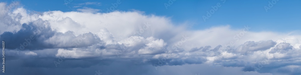 Panoranic gray and white overcast sky. Beautiful cloudscape over horizon, sky. Panoranic gray and white overcast sky. Beautiful cloudscape over horizon, sky.