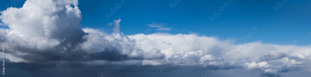 Panoranic gray and white overcast sky. Beautiful cloudscape over horizon, sky. Panoranic gray and white overcast sky. Beautiful cloudscape over horizon, sky.