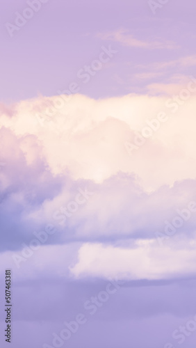 NSTA Story Template Backgrounds. Twilight sky with effect of light pastel colors. Colorful sunset of soft clouds. 9 16 Aspect Ratio