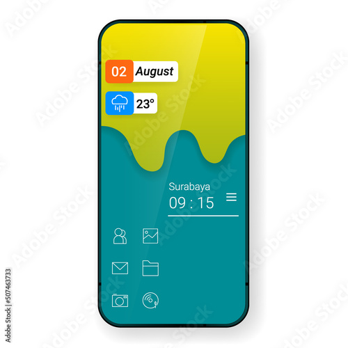redesign home screen user interface smartphone theme