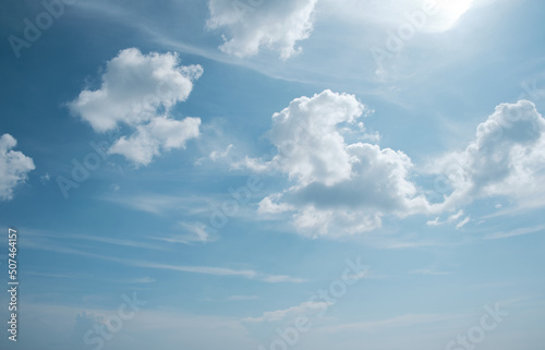 blue sky background with clouds .