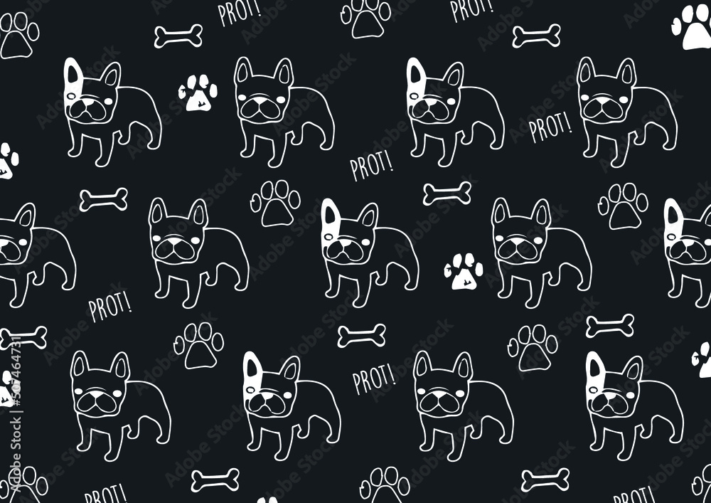 french bulldog cute pattern french bulldog cute pattern