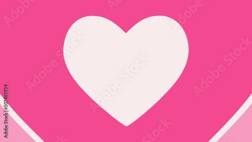 Pink heart loop animation