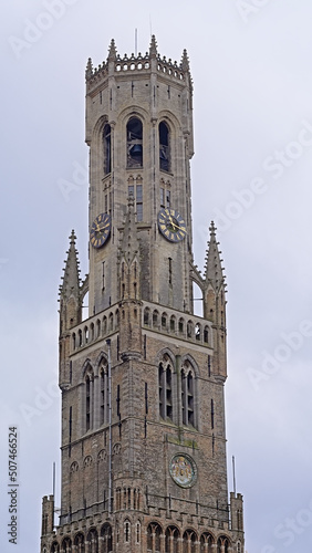 Medieval belfry tower of Bruges  Flanders  Belgium