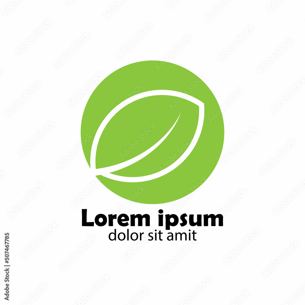 green leaf logo eco friendly design vector