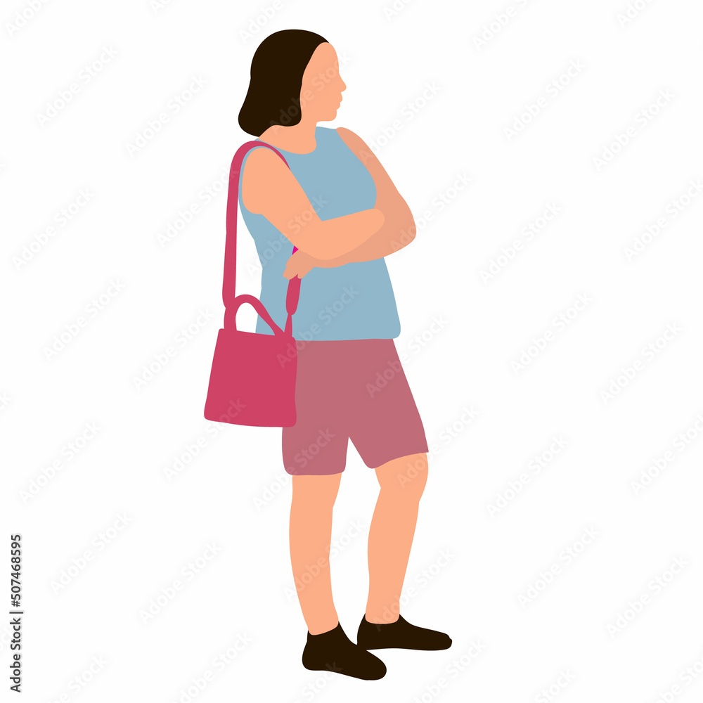 woman in flat design isolated, vector woman in flat design isolated, vector