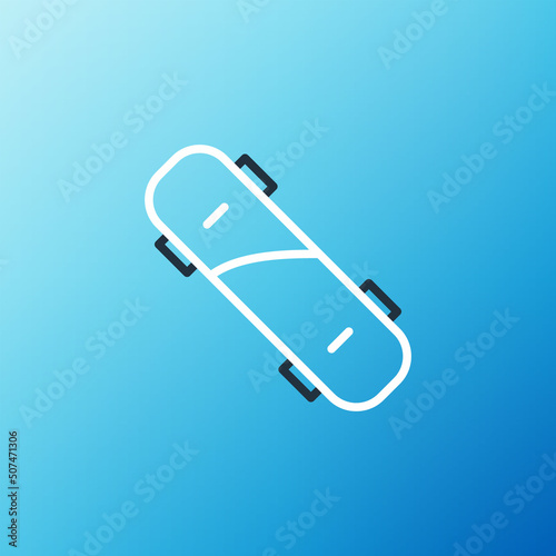 Line Brass knuckles icon isolated on blue background. Colorful outline concept. Vector