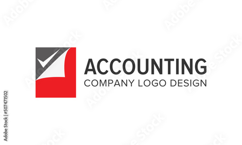 book with check mark for accounting stock market analytic vector logo design template	
