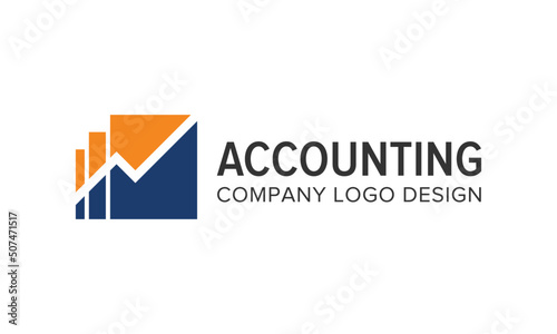book with graphic for accounting stock market analytic logo design template 
