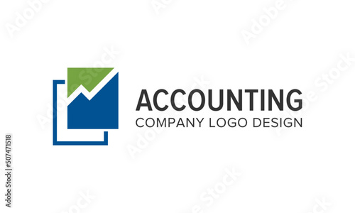 book with graphic for accounting stock market analytic logo design template	

