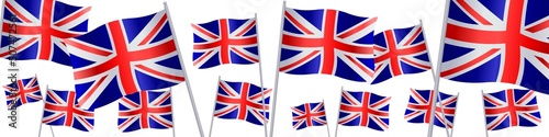 3D Garlands of United Kingdom on a white background