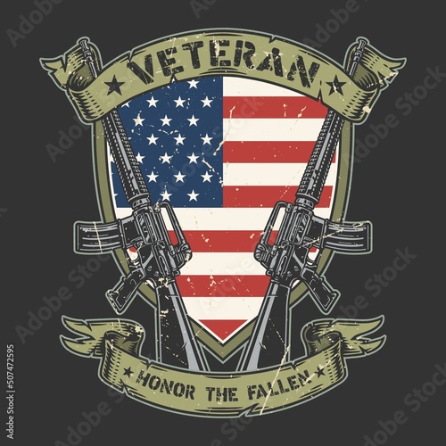 American Veteran vintage flyer colorful