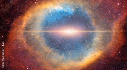 Fototapeta Naklejka Na Ścianę i Meble -  Supernova explosion in the center of galaxy 
